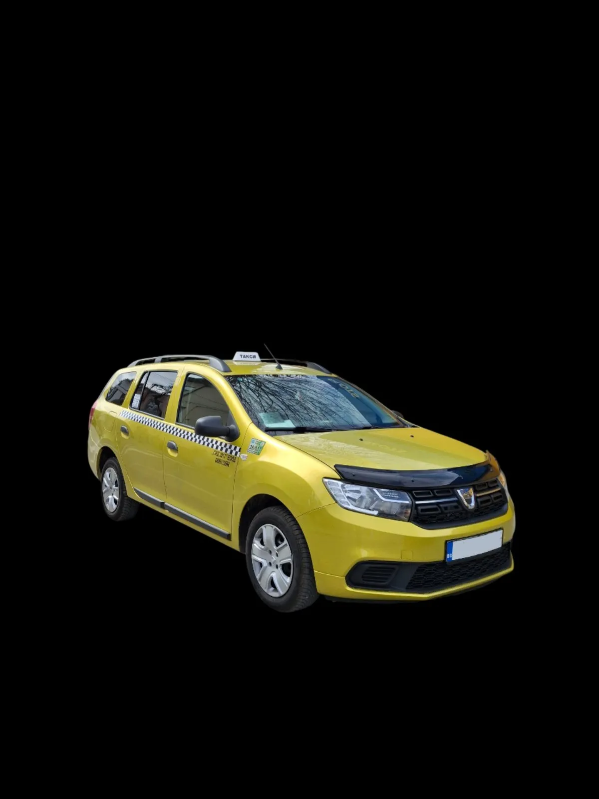Dacia Logan MCV — жълто такси за трансфер до летище